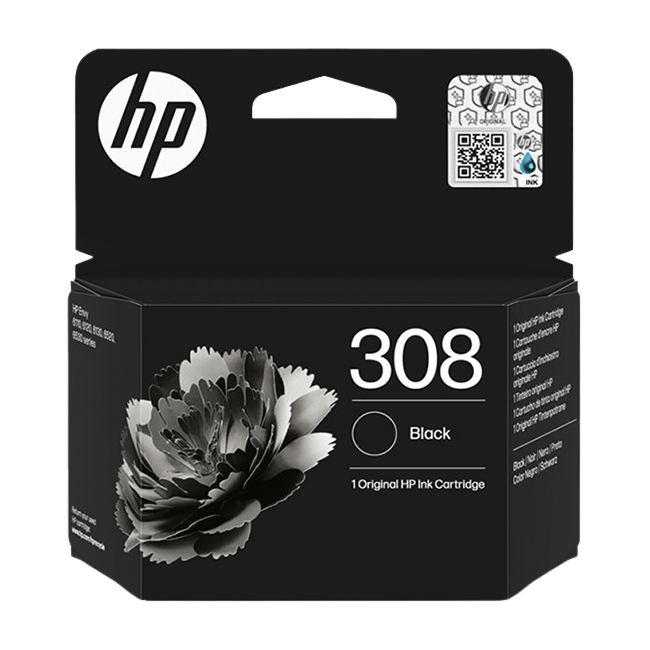 HP 308 Black – oryginalny tusz czarny (7FP20UECE1)
